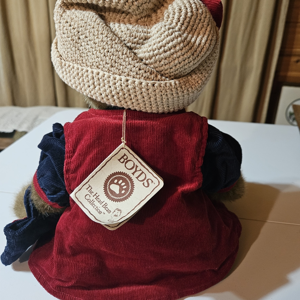 Patriotic Plush Bear with Red and Blue Outfit - Picture 3 of 8